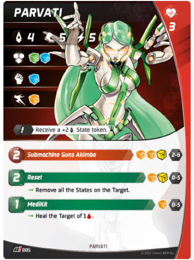 Aristeia! - Parvati - Character Card