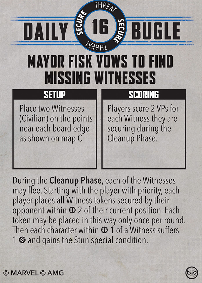 Marvel Crisis Protocol - Mayor Fisk vows to find missing Witnesses