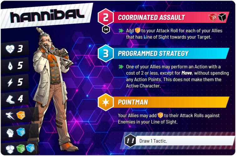 HexaDome Legends - Hannibal - Charakterkarte (Fan-Update)